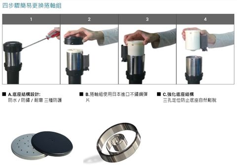 RS-A2 萬向伸縮帶欄柱(標準型・2米):圖片 3