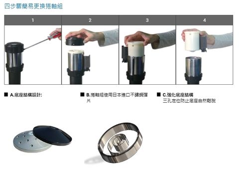RS-N5 萬向伸縮帶欄柱(經濟型・5米):圖片 6