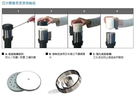 萬向伸縮帶 圓形底座 短柱:圖片 6