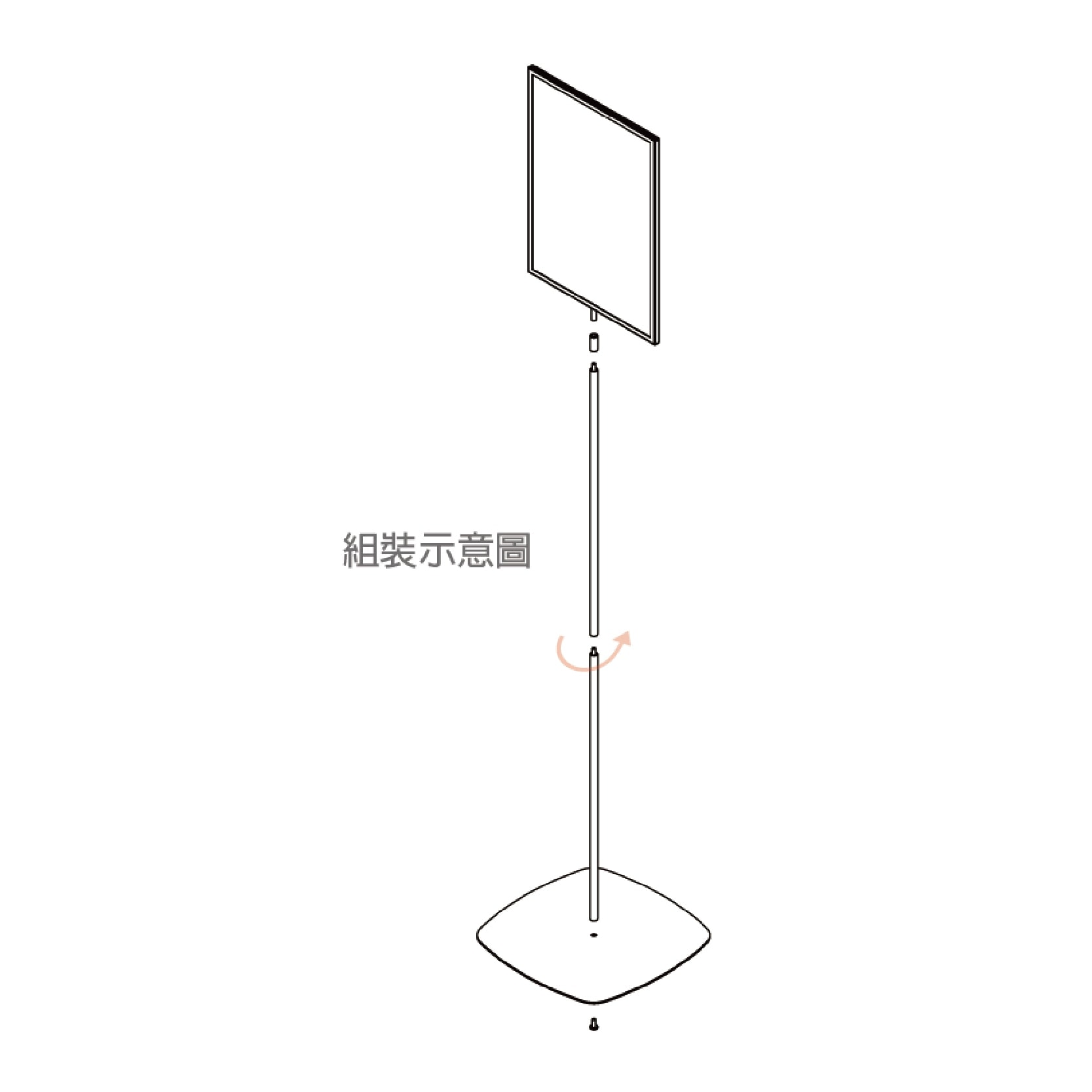 黑烤漆鐵框立式海報告示牌 A1 A2 A3 A4直式:圖片 5